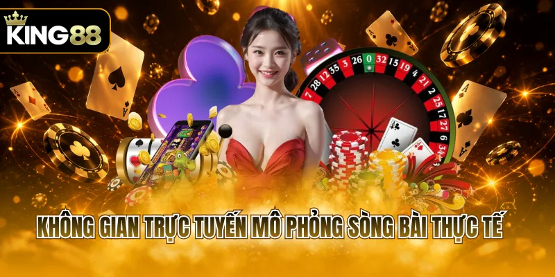 Không gian trực tuyến mô phỏng sòng bài thực tế